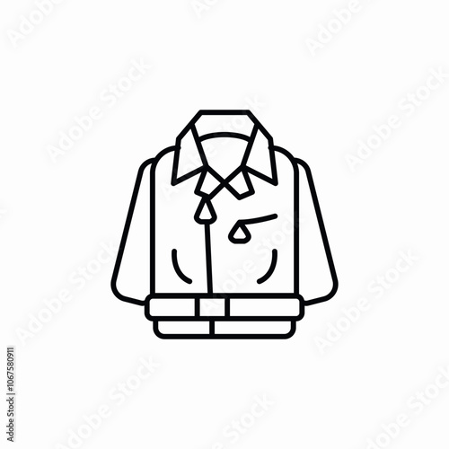 male leather jacket icon sign vector