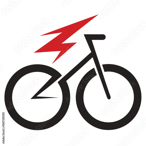e-bike logo design with white background