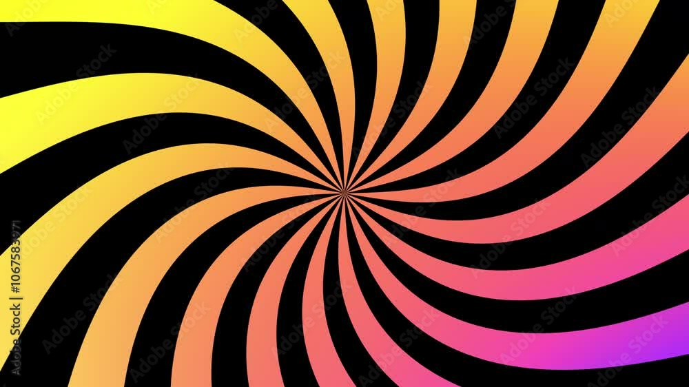 Ilusión óptica con un espiral girando en un fondo colorido minimalista Ilusión óptica con un espiral girando en un fondo colorido minimalista