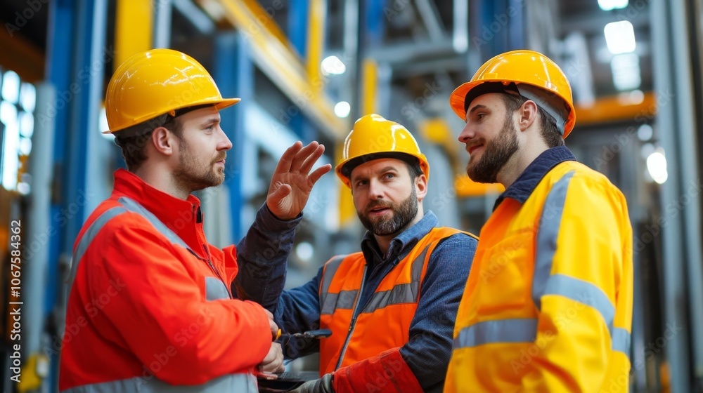 Engineers inspect construction work. Engineers inspect construction work.