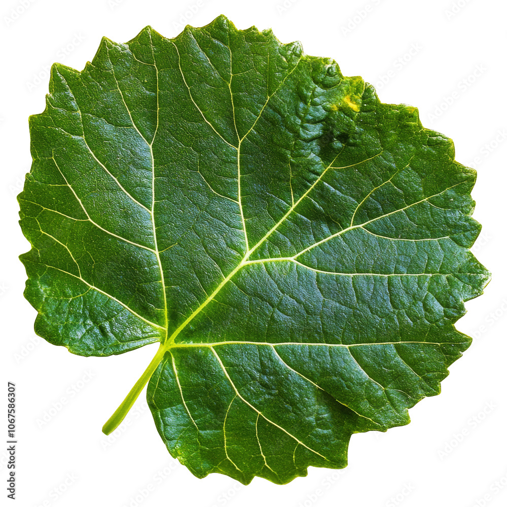 Close up view of a green leaf with detailed veins Close up view of a green leaf with detailed veins