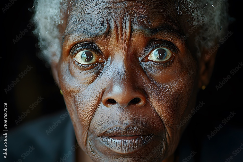 Elderly woman with intense expression and deeply lined face capturing emotion and wisdom Elderly woman with intense expression and deeply lined face capturing emotion and wisdom