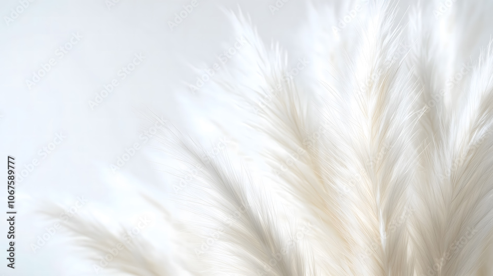 Elegant close-up of white pampas grass on a soft background Elegant close-up of white pampas grass on a soft background