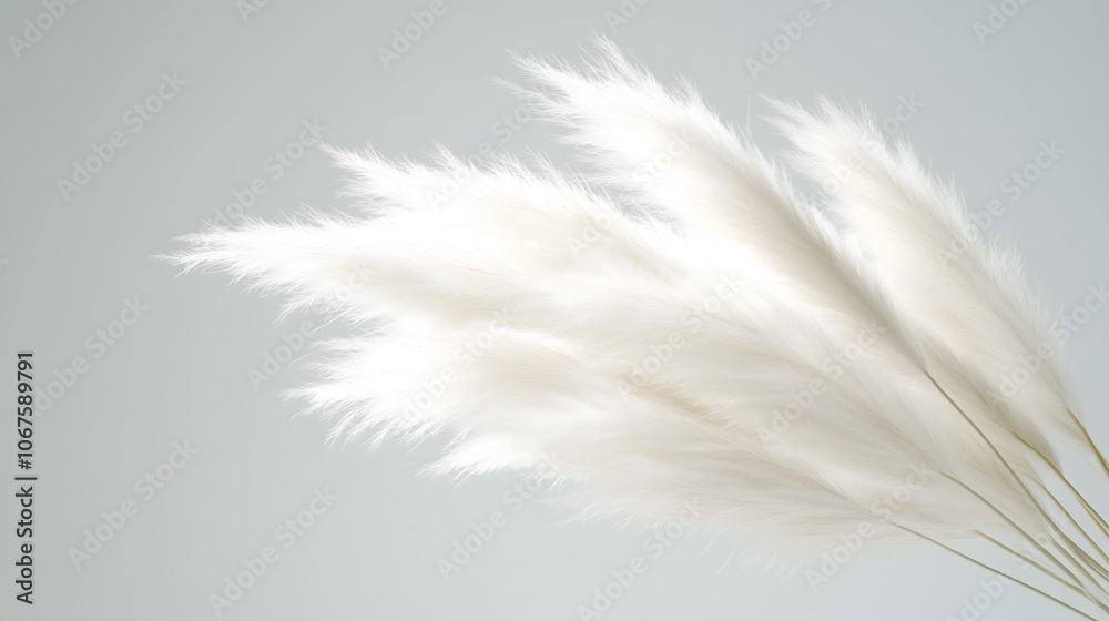Elegant close-up of white pampas grass on a soft background Elegant close-up of white pampas grass on a soft background