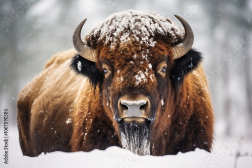 Bison livestock wildlife animal. photo