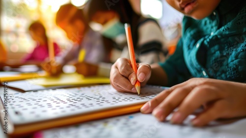 classroom setting where children are learning Braille, World Braille Day