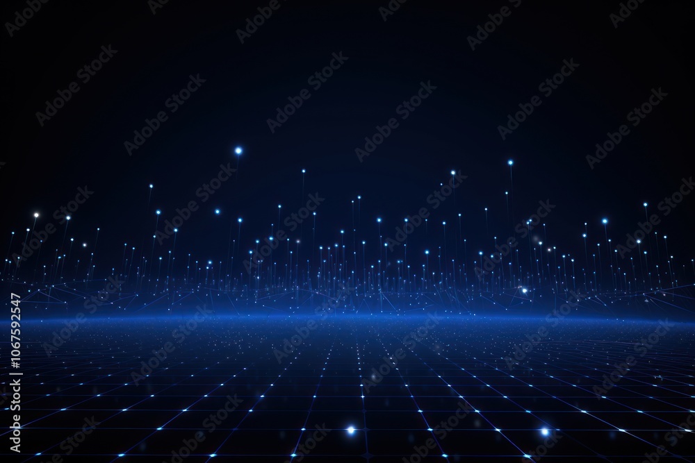 Obraz premium Technology network background backgrounds night blue.