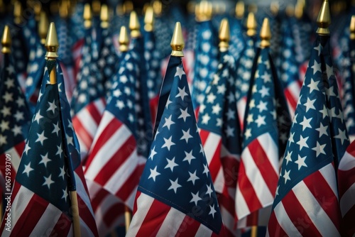 Large group of American Flags flag american flag person.