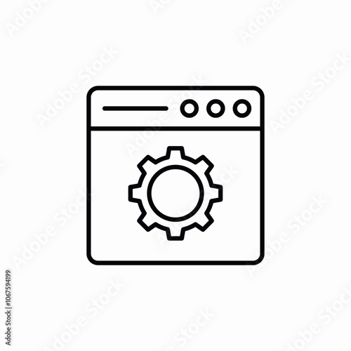 web configuration icon sign vector