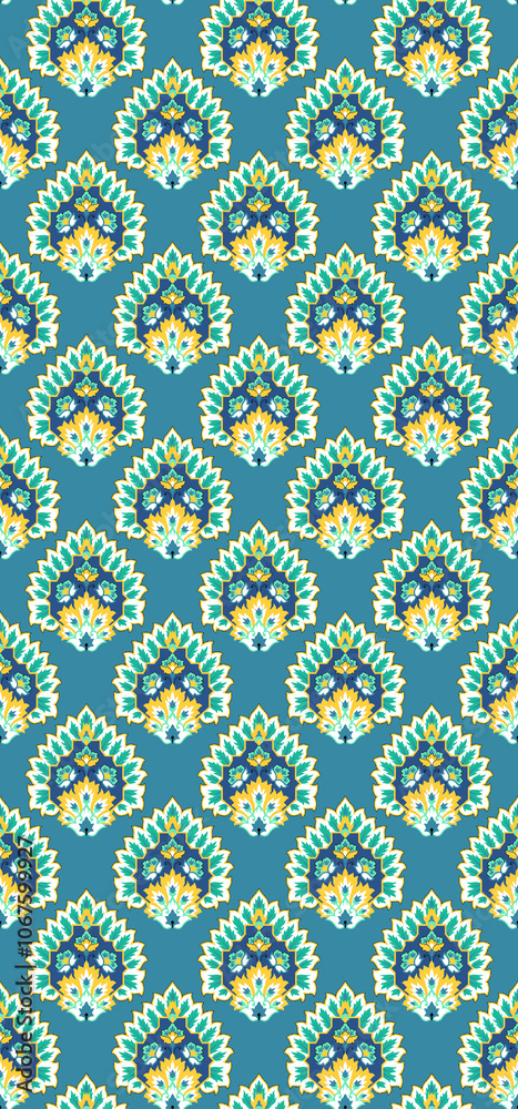 seamless beautiful wallpaper cards all over design floral leaf vintage ornament Victorian ethnic geometric print paisley