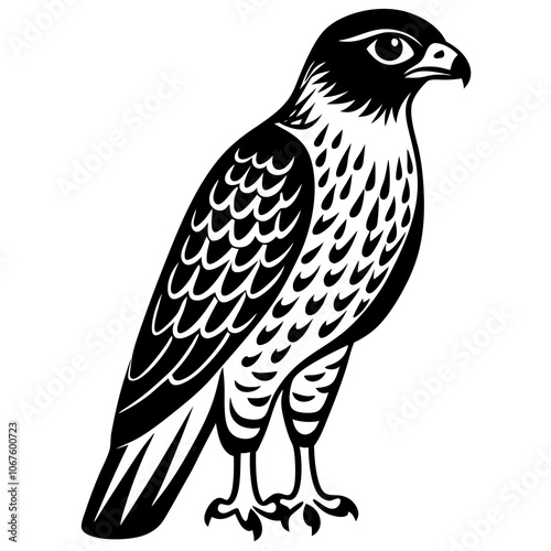 hawk on white