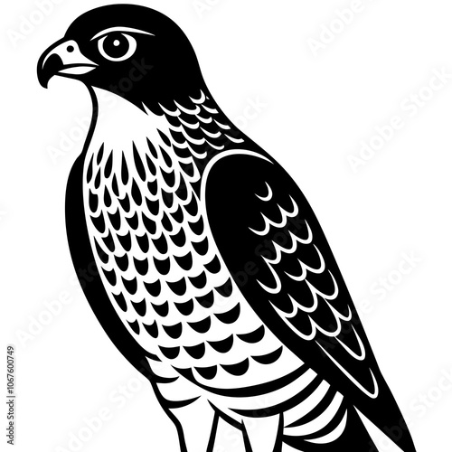 hawk on white