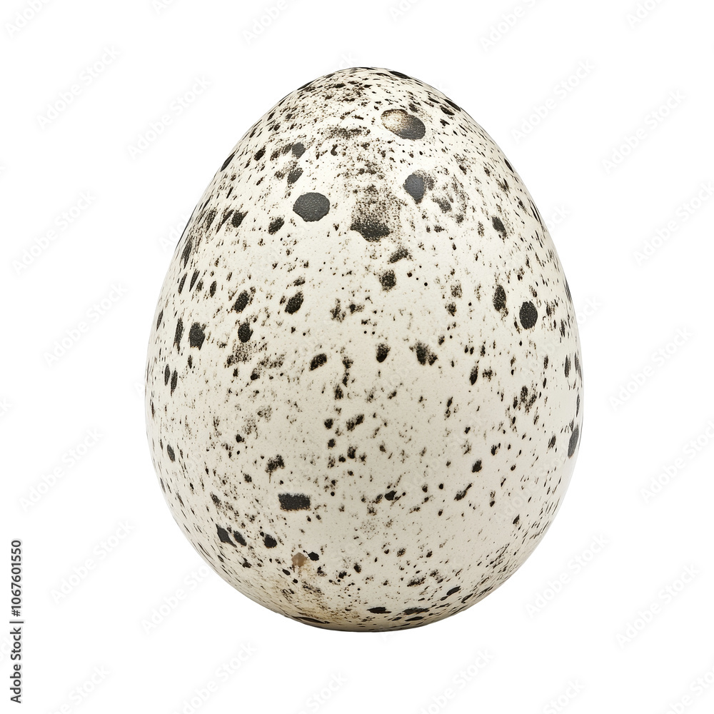 Unique speckled egg on display in natural light Unique speckled egg on display in natural light