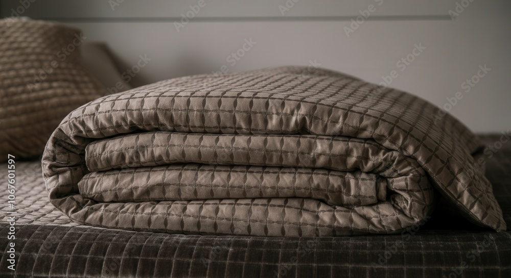 Cozy bedroom comfort with soft quilted blanket Cozy bedroom comfort with soft quilted blanket