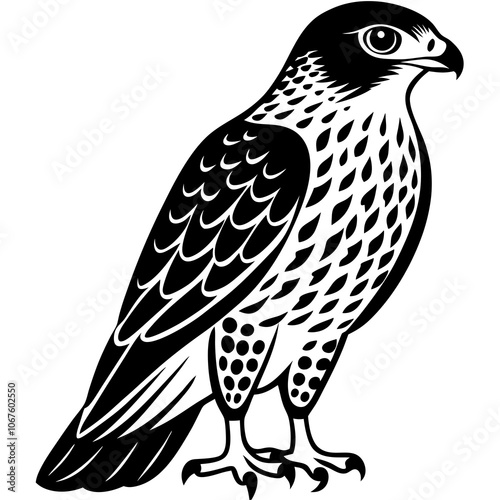 hawk on white