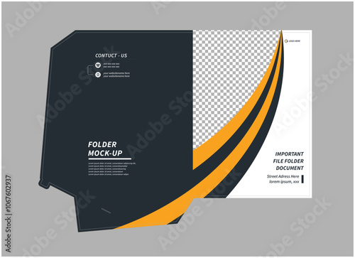 Modern folder design, presentation folder template, cover design for folder, Professional creative Luxury corporate presentation Document Folders for your business