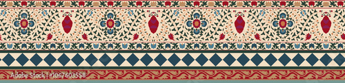Obraz na płótnie seamless beautiful wallpaper cards border design floral leaf vintage ornament Victorian geometric ethnic print paisley w salonie