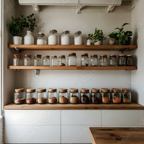 Minimalist Kitchen Shelving Organization