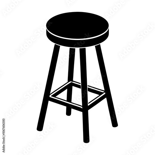 black and white counter stool