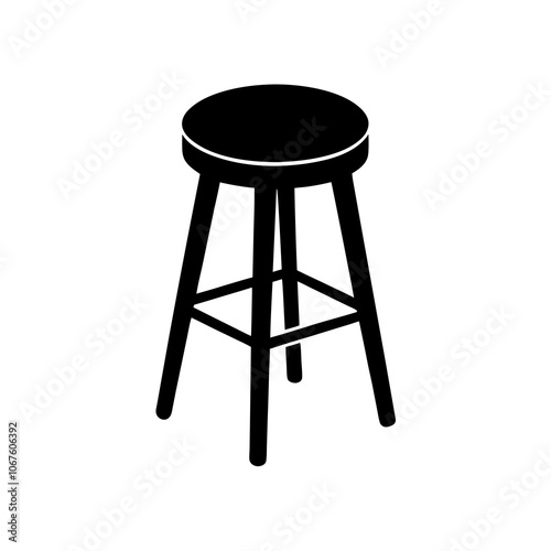 black and white counter stool