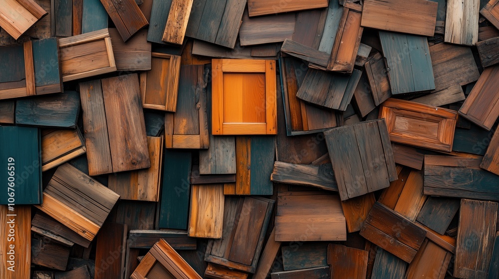A Tapestry of Wood: A Collection of Wooden Panels in Various Shapes and Sizes A Tapestry of Wood: A Collection of Wooden Panels in Various Shapes and Sizes