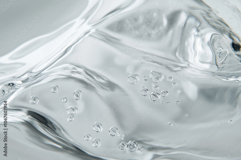 Abstract background with clear gel with air bubbles and smooth glassy surface, hyper-realistic texture. Abstract background with clear gel with air bubbles and smooth glassy surface, hyper-realistic texture.