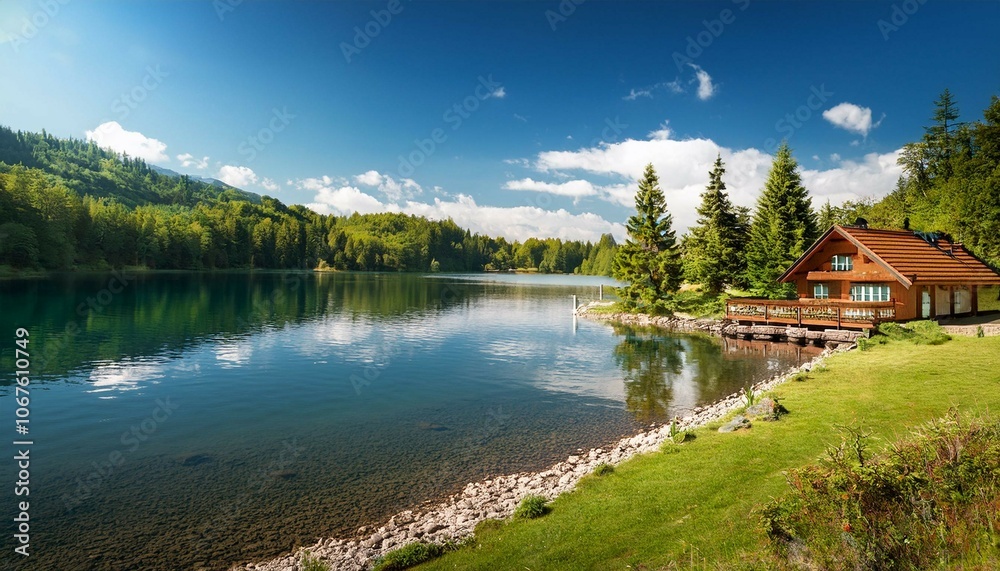 Fototapeta premium lake in the mountains