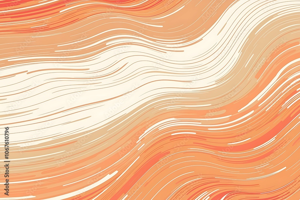 Wavy Orange Abstract Pattern with Flowing Lines Wavy Orange Abstract Pattern with Flowing Lines