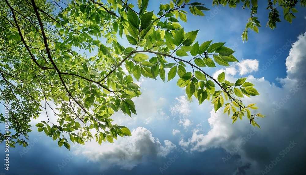 Obraz premium sun shining through the branches