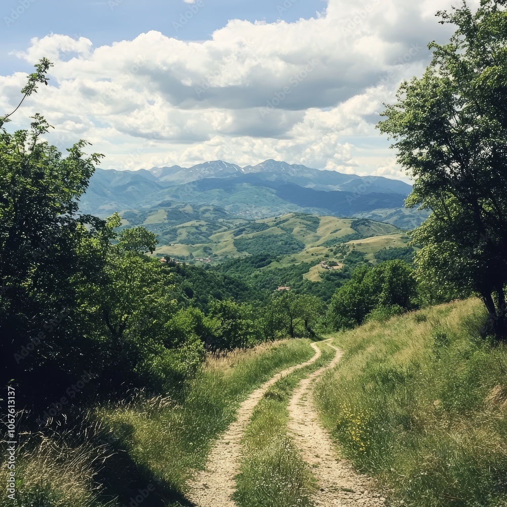 Fototapeta premium Apennines' beauty, Italian allure.