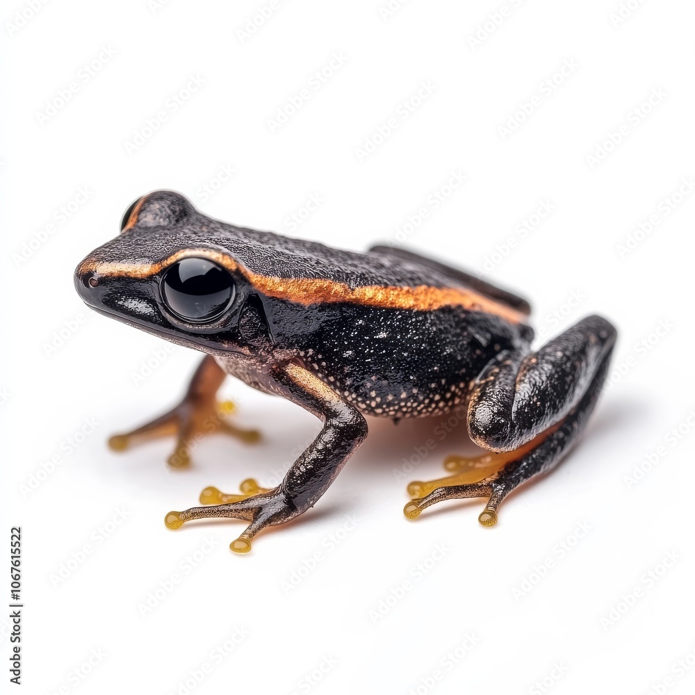 Obraz premium Small tropical frog on white