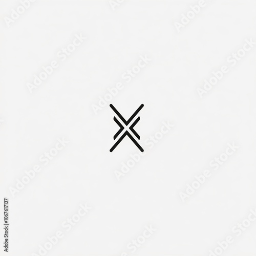 Minimalist X logo in a bold black outline