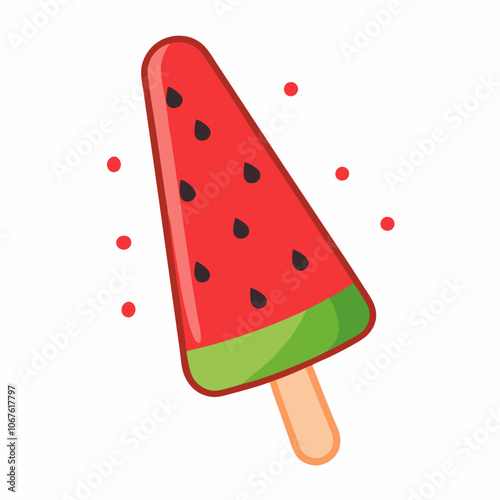 Watermelon Popsicle Vector illustration (3)