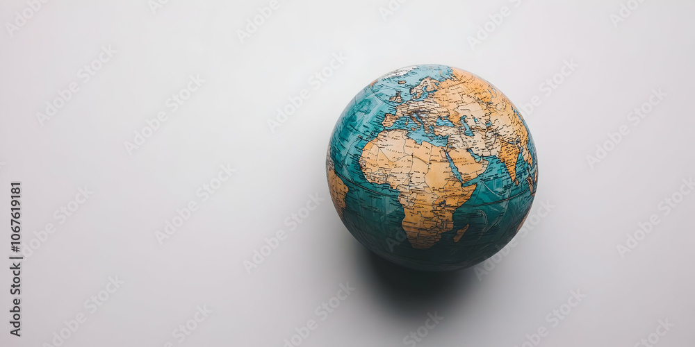 Earth globe showing oceans and continents on a plain white background. Earth globe showing oceans and continents on a plain white background.