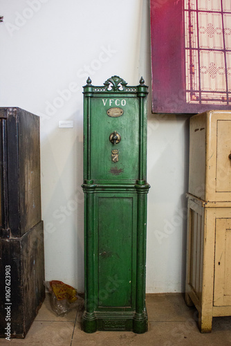An old railroad safe vintage