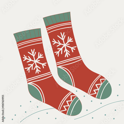 christmas boots illustration