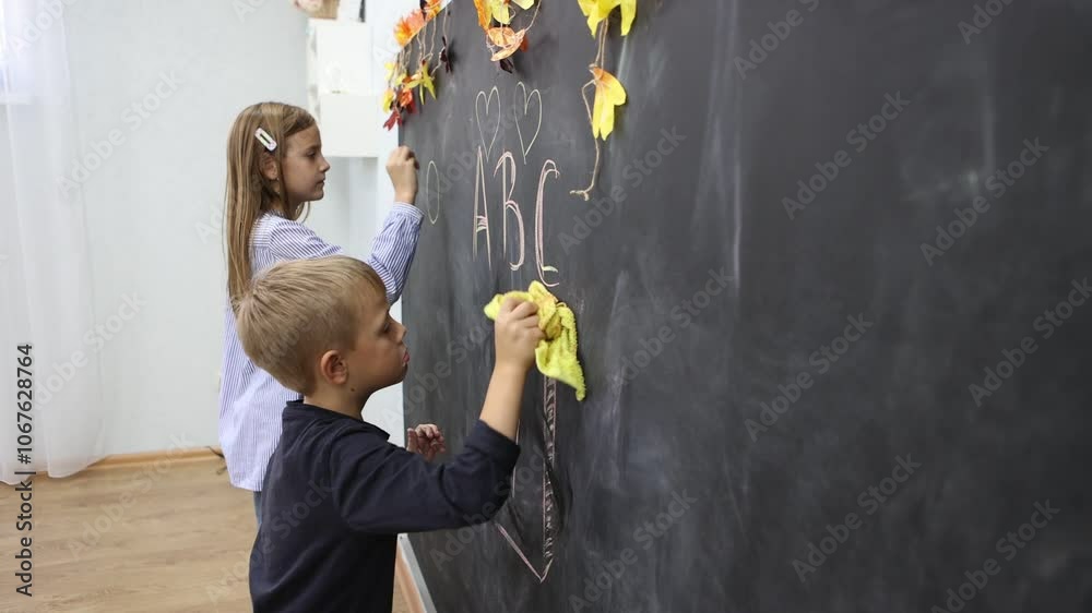 children with a teacher at a kindergarten class