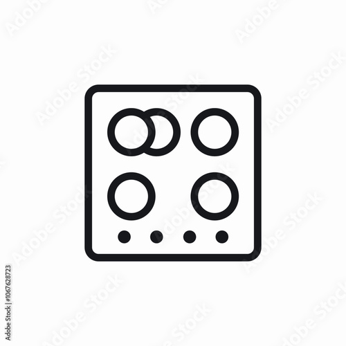 induction cooker icon sign vector photo