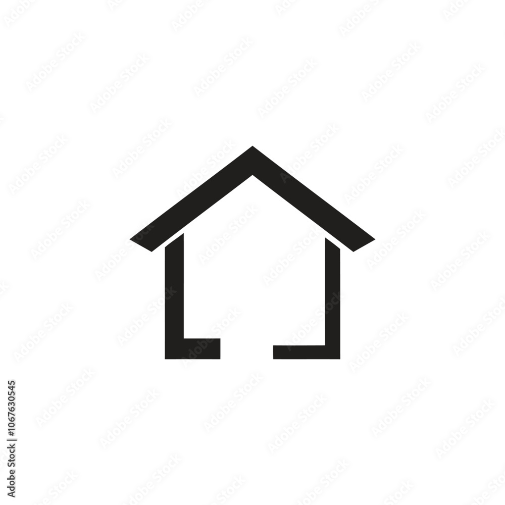 Black home icon design vector illustration Black home icon design vector illustration