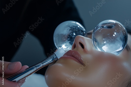 Cooling Glass Globes Facial Treatment for Puffiness and Circulation