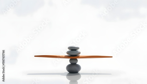 Equilibrista sospeso sul vuoto isolated with white highlights, png photo