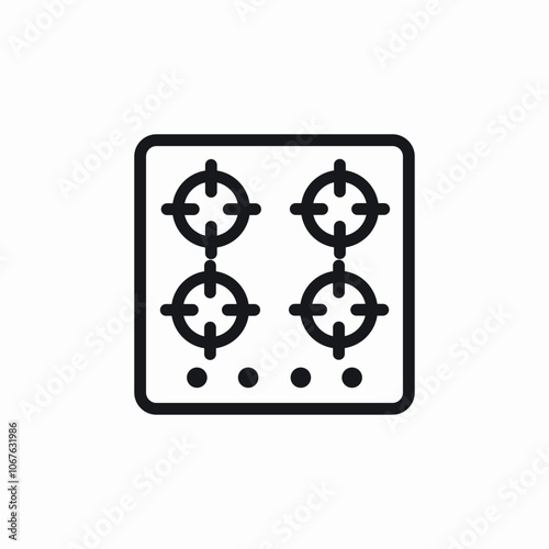 gas stove icon sign vector