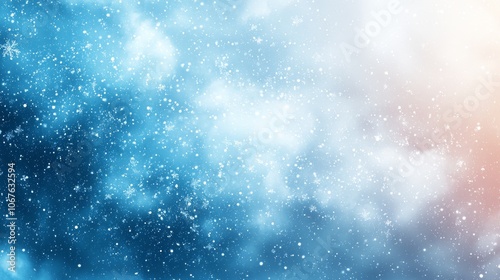 Snowfall Background with Soft Blue Gradient