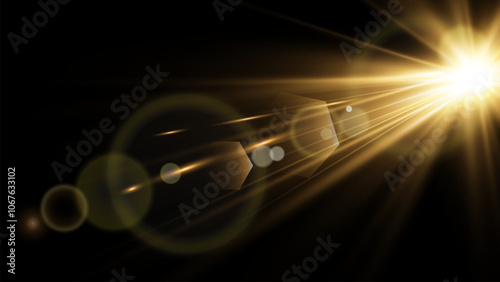 Vector transparent sunlight special lens flare light effect. Stock royalty free vector illustration. PNG	