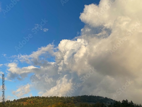 blue sky with clouds for background