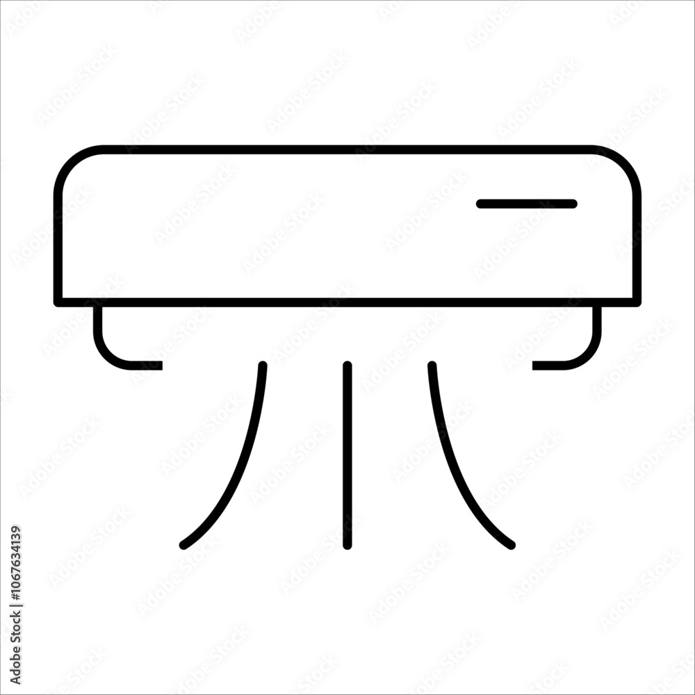 Simple Flat Home Air Conditioner Icon Simple Flat Home Air Conditioner Icon