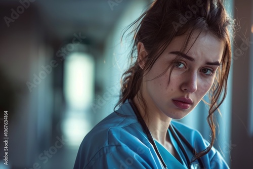 Young nurse having a bummer moment at work
