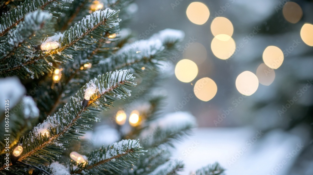 decorated Christmas tree with gleaming ornaments and soft, snow-like accents, illuminated by warm, twinkling lights. decorated Christmas tree with gleaming ornaments and soft, snow-like accents, illuminated by warm, twinkling lights.