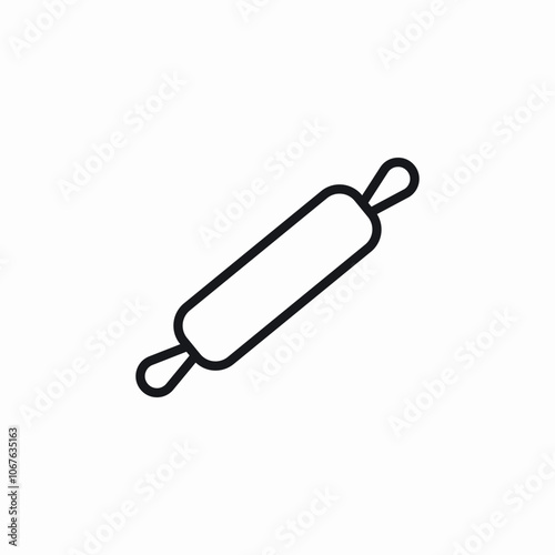 rolling pin icon sign vector