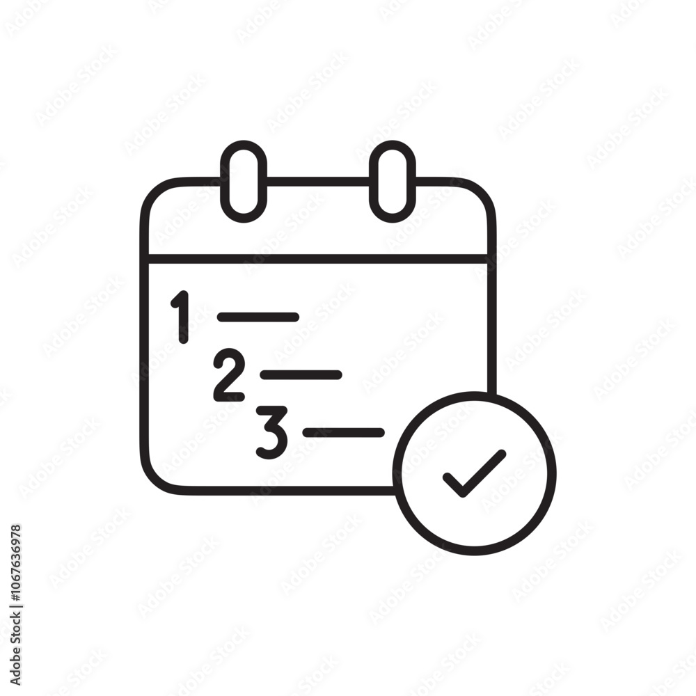 Installment Plan Icon with Calendar and Multiple Checkmarks, Representing Scheduled Payments, Payment Plans, and Financial Flexibility Installment Plan Icon with Calendar and Multiple Checkmarks, Representing Scheduled Payments, Payment Plans, and Financial Flexibility